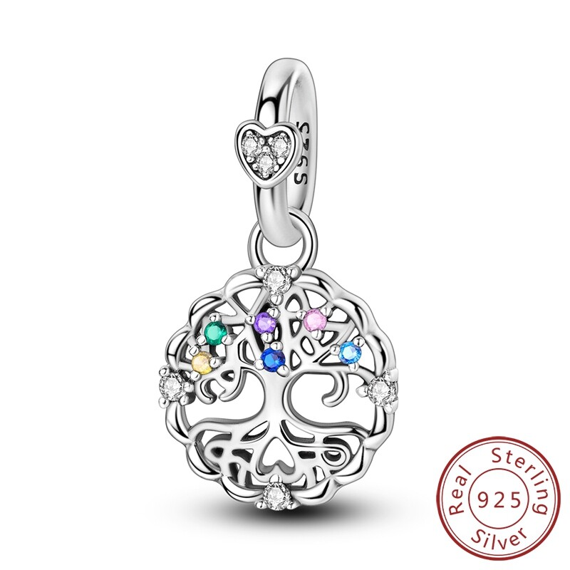 MULA Original Family Tree CZ DIY Charm 925 Sterling Silver For Women Bracelet