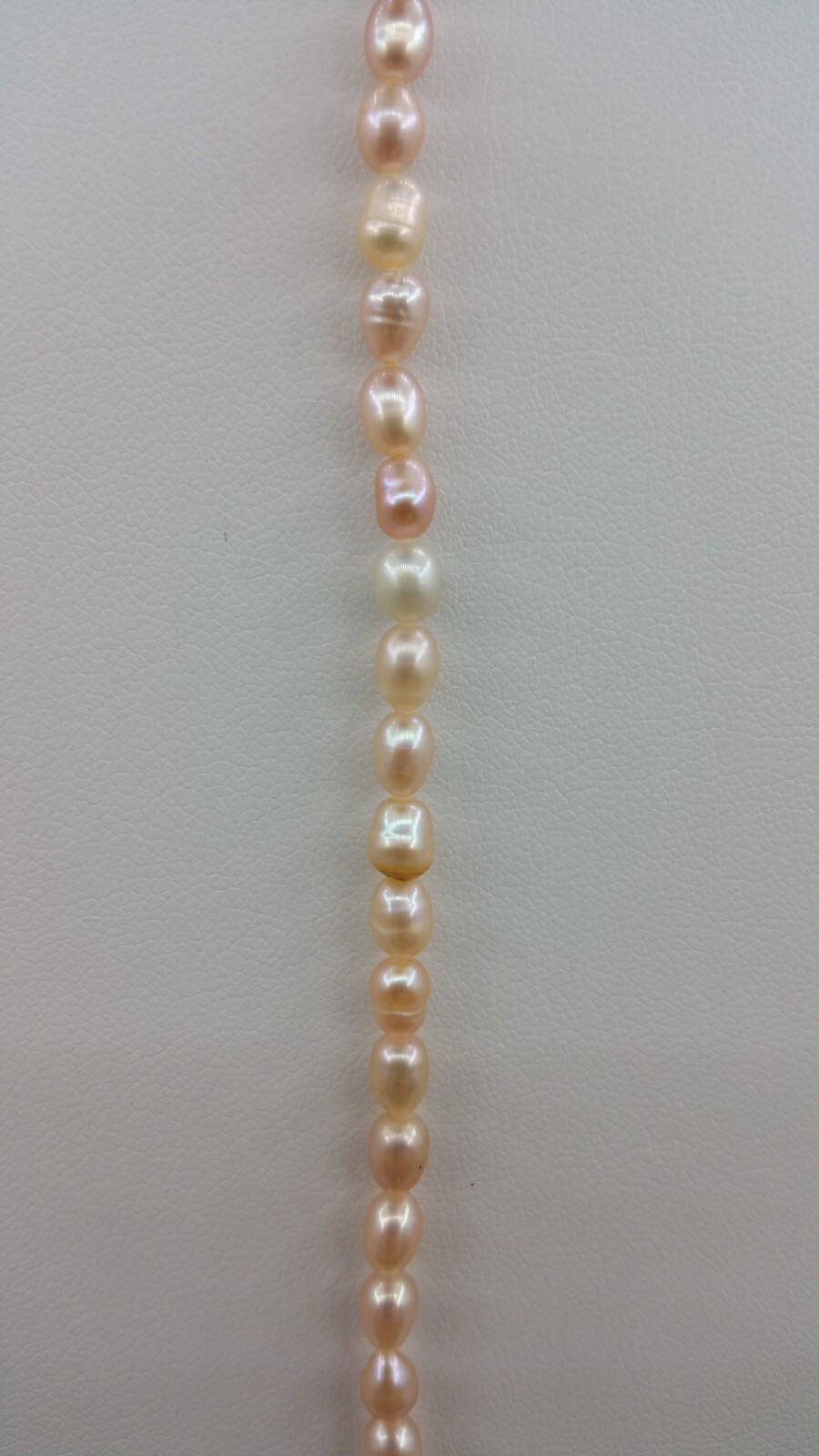 Pink Freshwater 3-4mm Potato Rice Pearl Long 35in Necklace Woman Ladies Girls