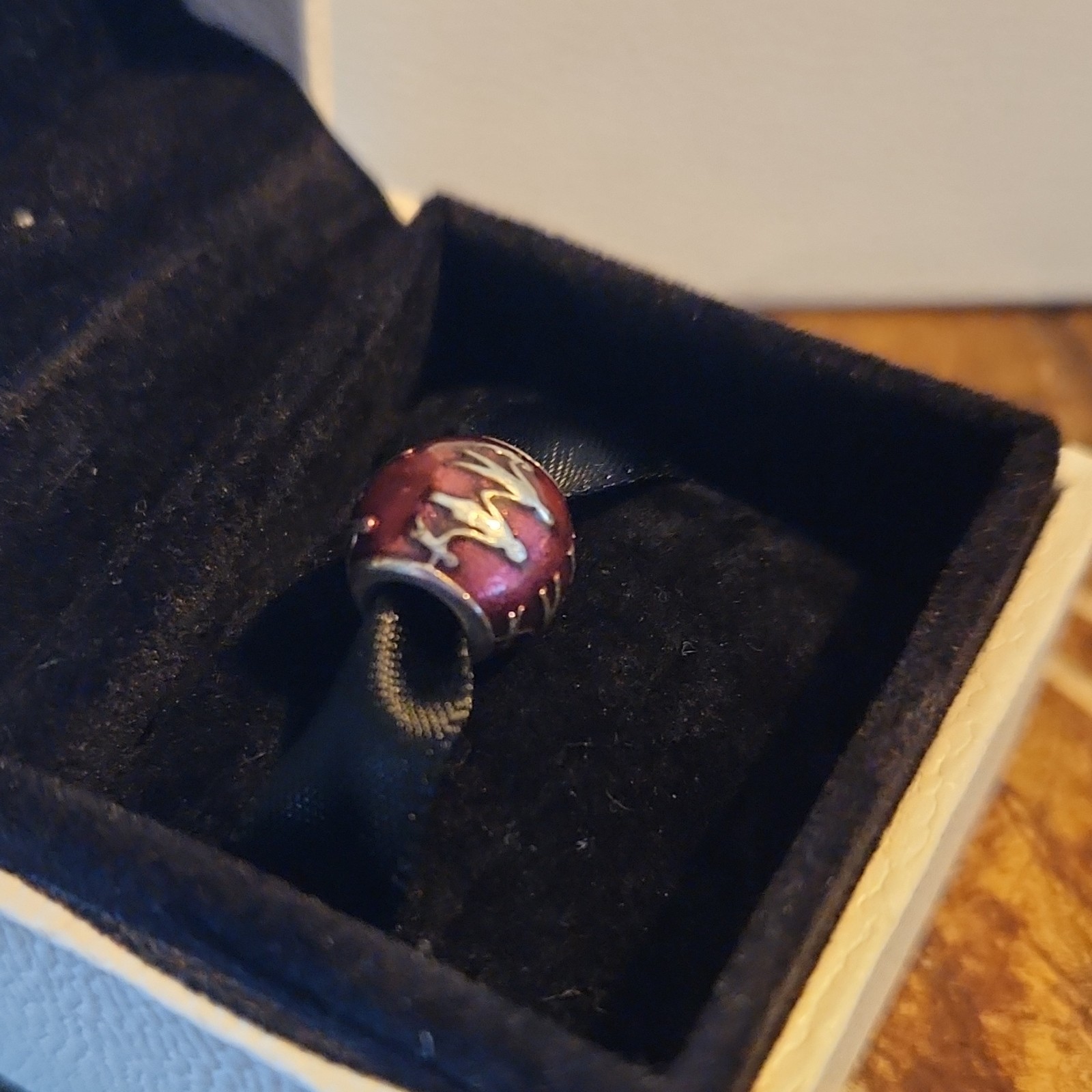 Pandora Pink Enamel Bead Charm Silver Round Jewelry Metal Charm Type No Stone