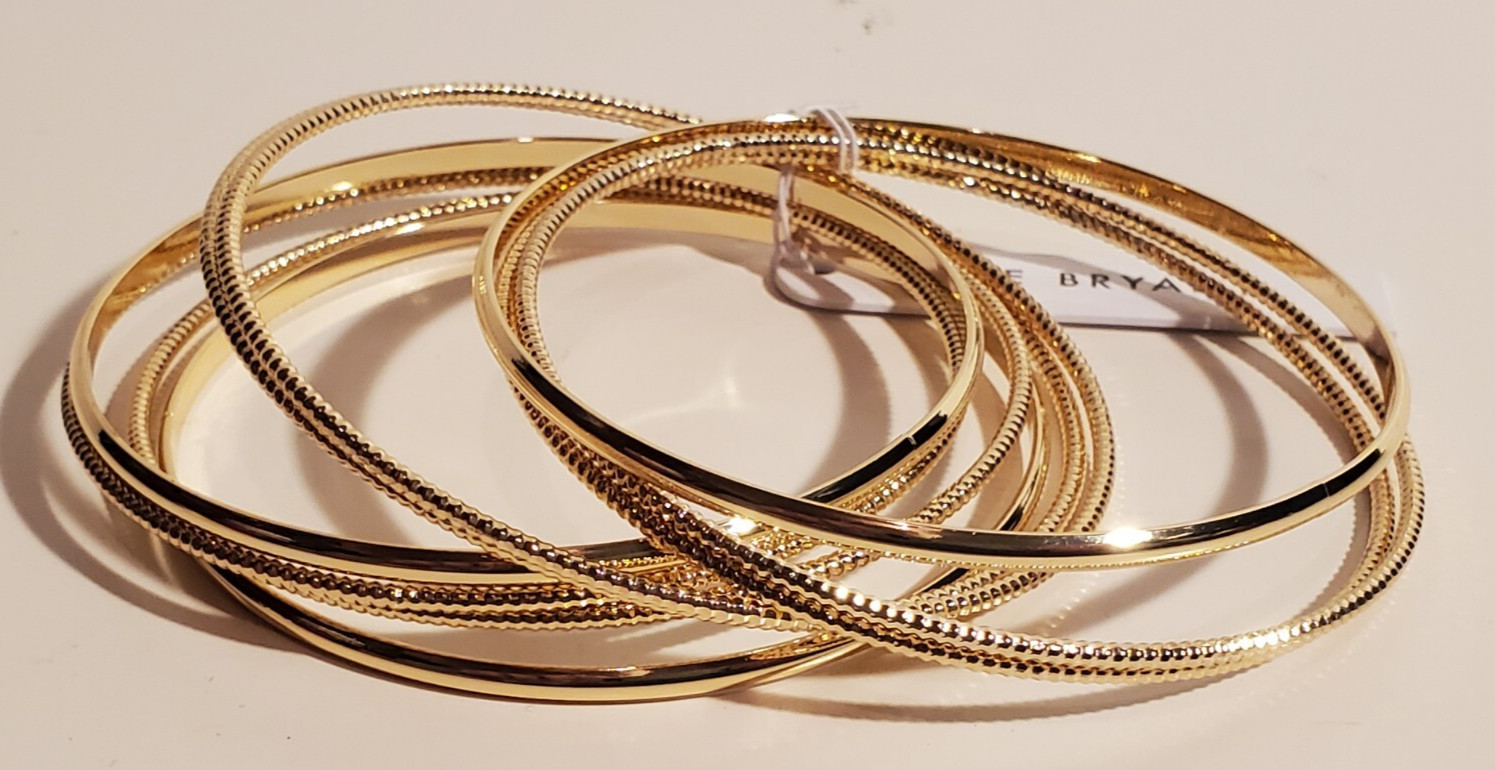 LANE BRYANT PLUS SIZE WOMENS RETAIL CLOTHING STORE TEXTURED BANGLE BRACELET SET