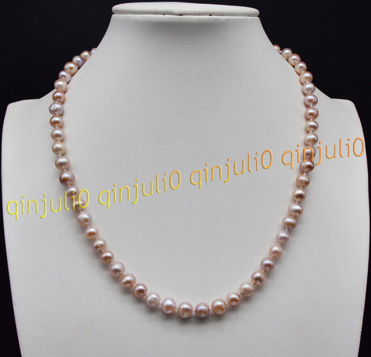 Genuine Natural 7-8mm Purple Freshwater Pearl Beads Necklaces 14-55 inch