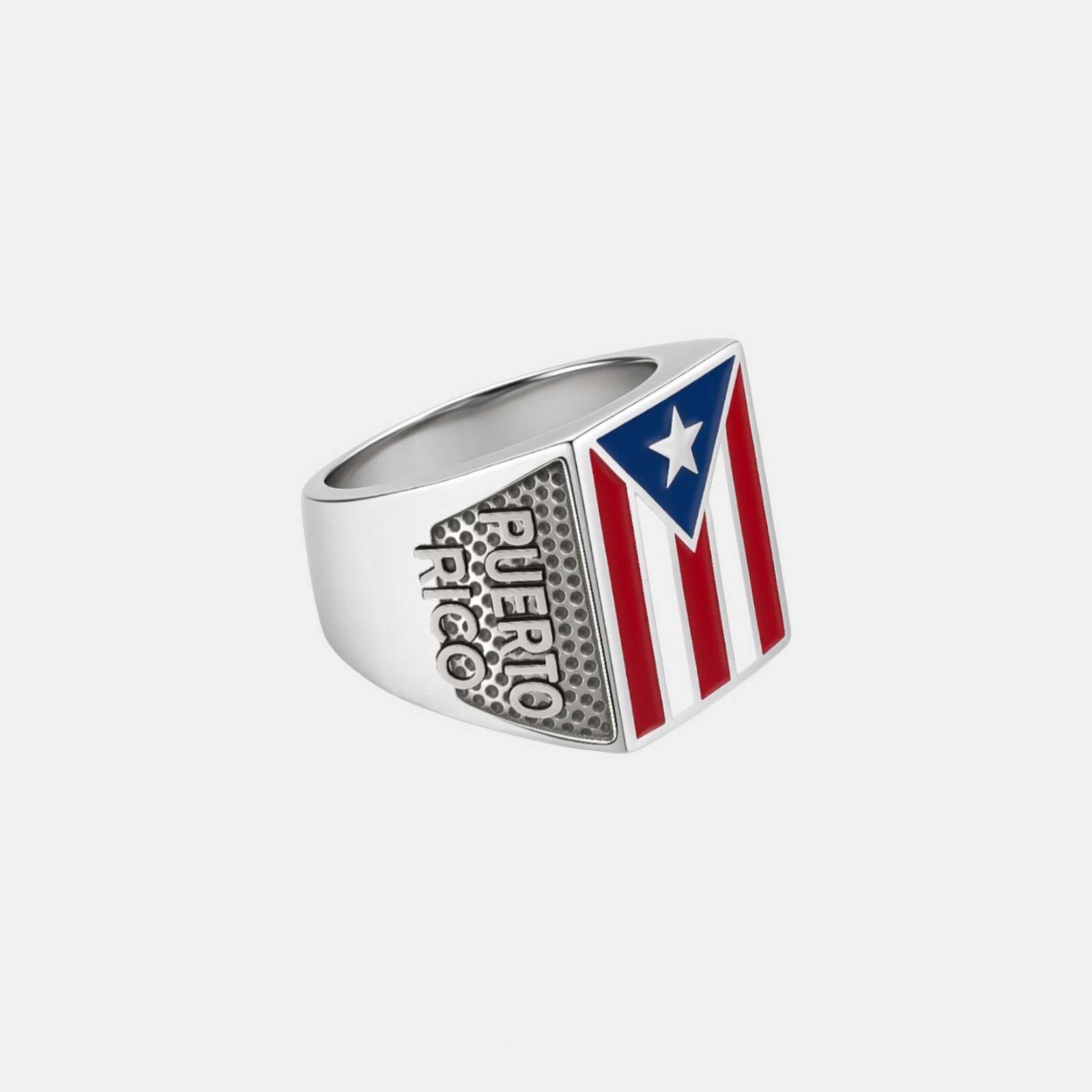 Puerto Rico stainless steel rings for men