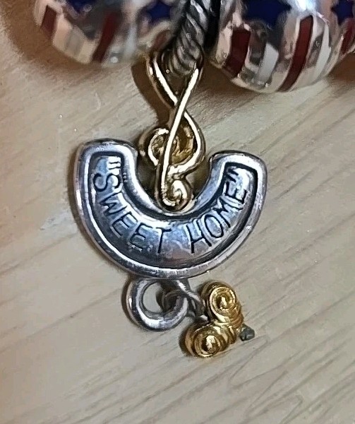 Vintage Brighton Patriotic Charm Bracelet With Sweet Home Alabama Charm