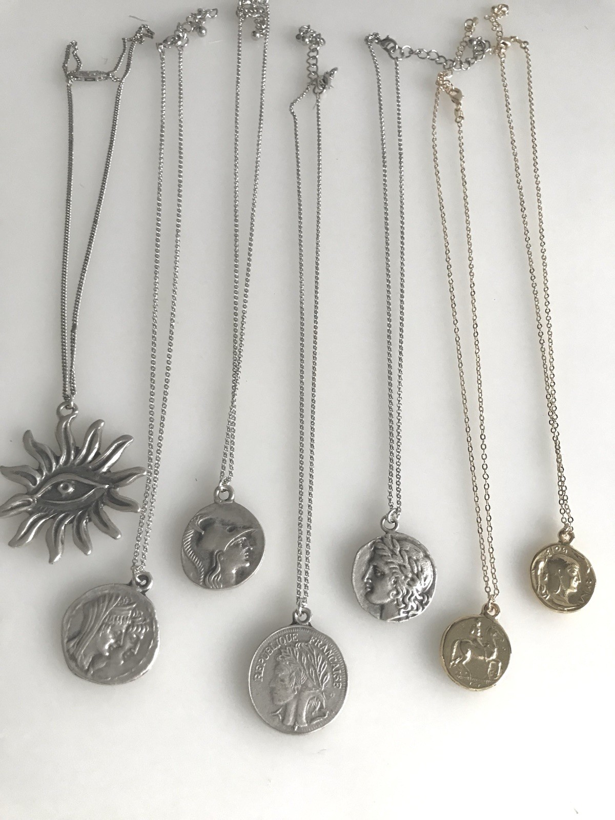 Double Sided Ancient Coin Necklaces-Greek & Roman Inspired Designs – New