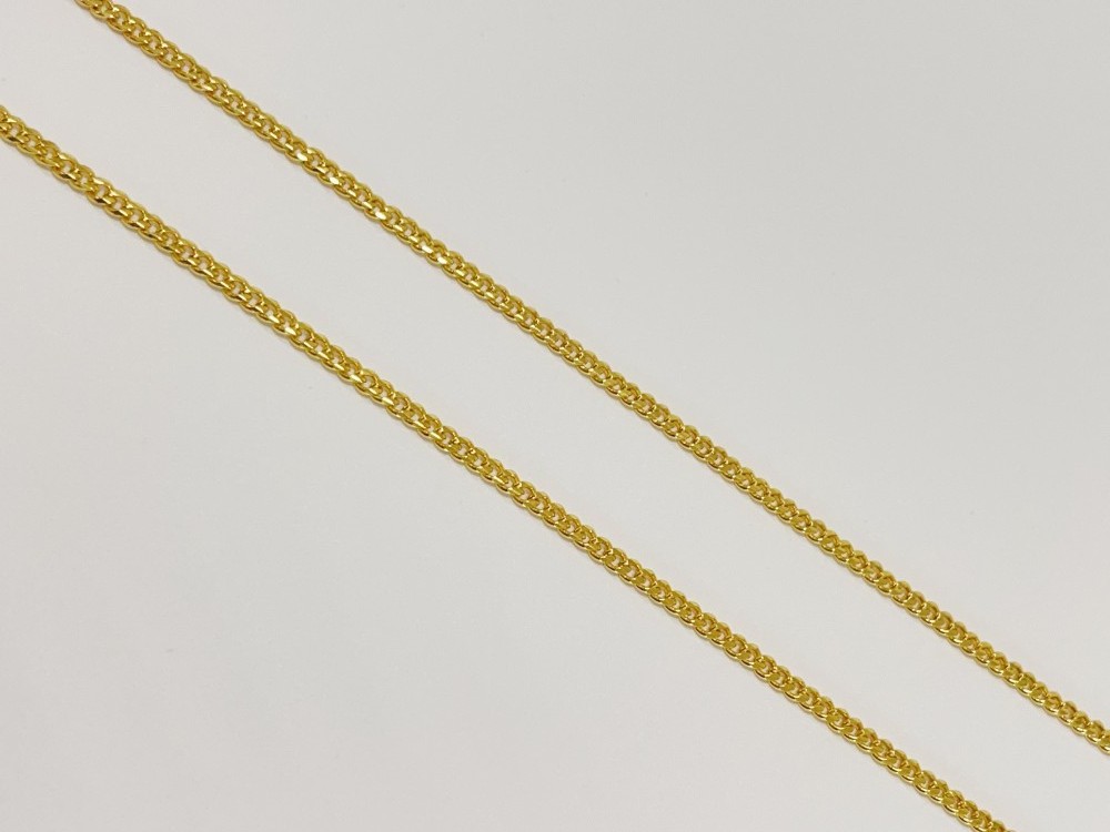 18K Yellow Gold SOLID Curb Cuban Necklace Bracelet Chain Link Real 3mm 18in