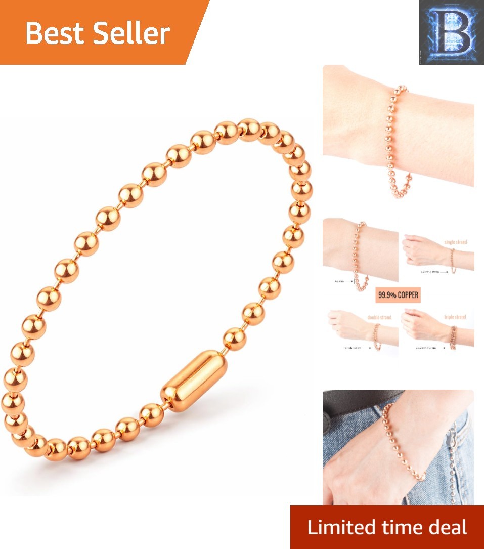 Timeless Copper Jewelry – 99.9% Pure Bracelet – Ideal Gift for Wellness Lovers