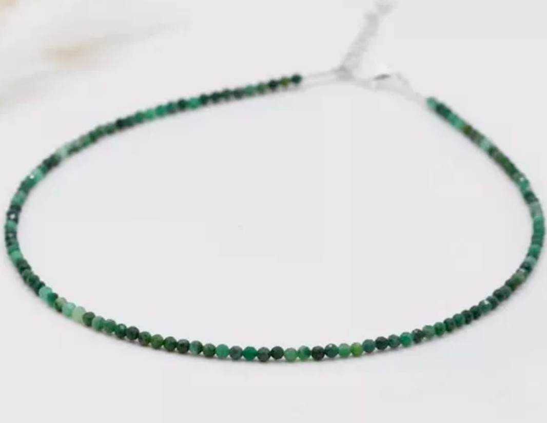2025NEW! Natural Colombian Emerald Beads Necklace Best Gift For Her Choker