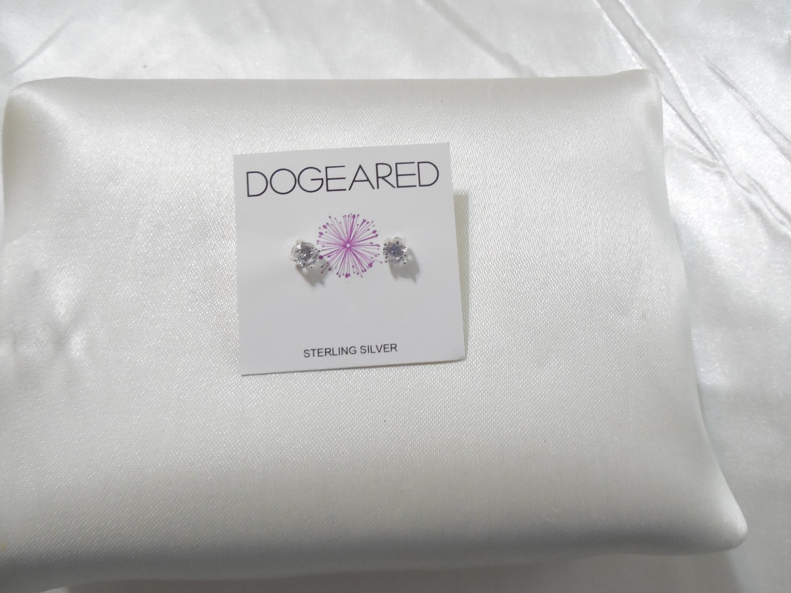 Dogeared 3/16″ Sterling Silver Cubic Zirconia Studs WW231 $32