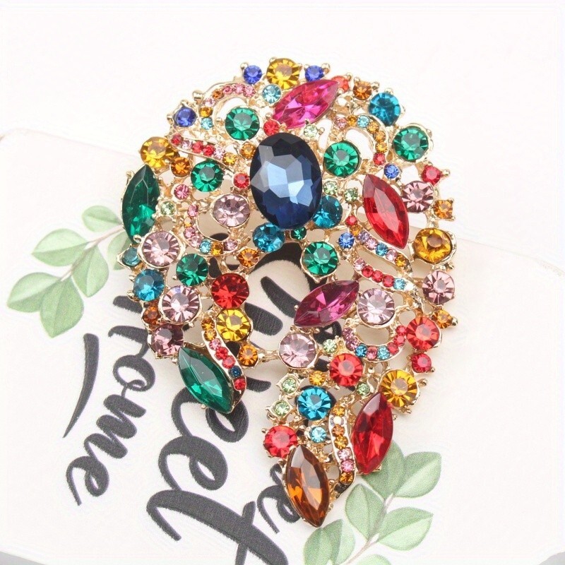 New Fashion Glass Brooch Simple Clothing Accessories Brooch Corsage Women’s Pin