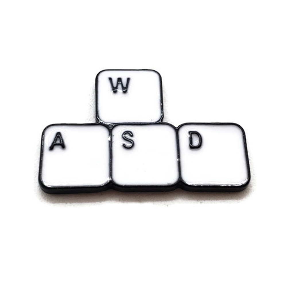 WASD Gamer Metal Enamel Pin button brooch badge Gaming PC Master Race Videogames