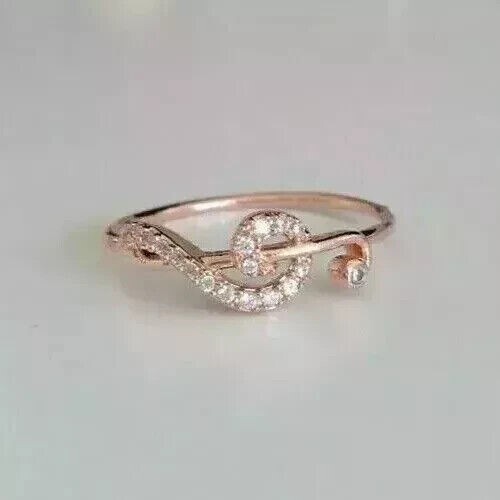 1.20 Ct Round Cut Simulated Diamond Women’s Engagement Ring 14K Rose Gold Plated