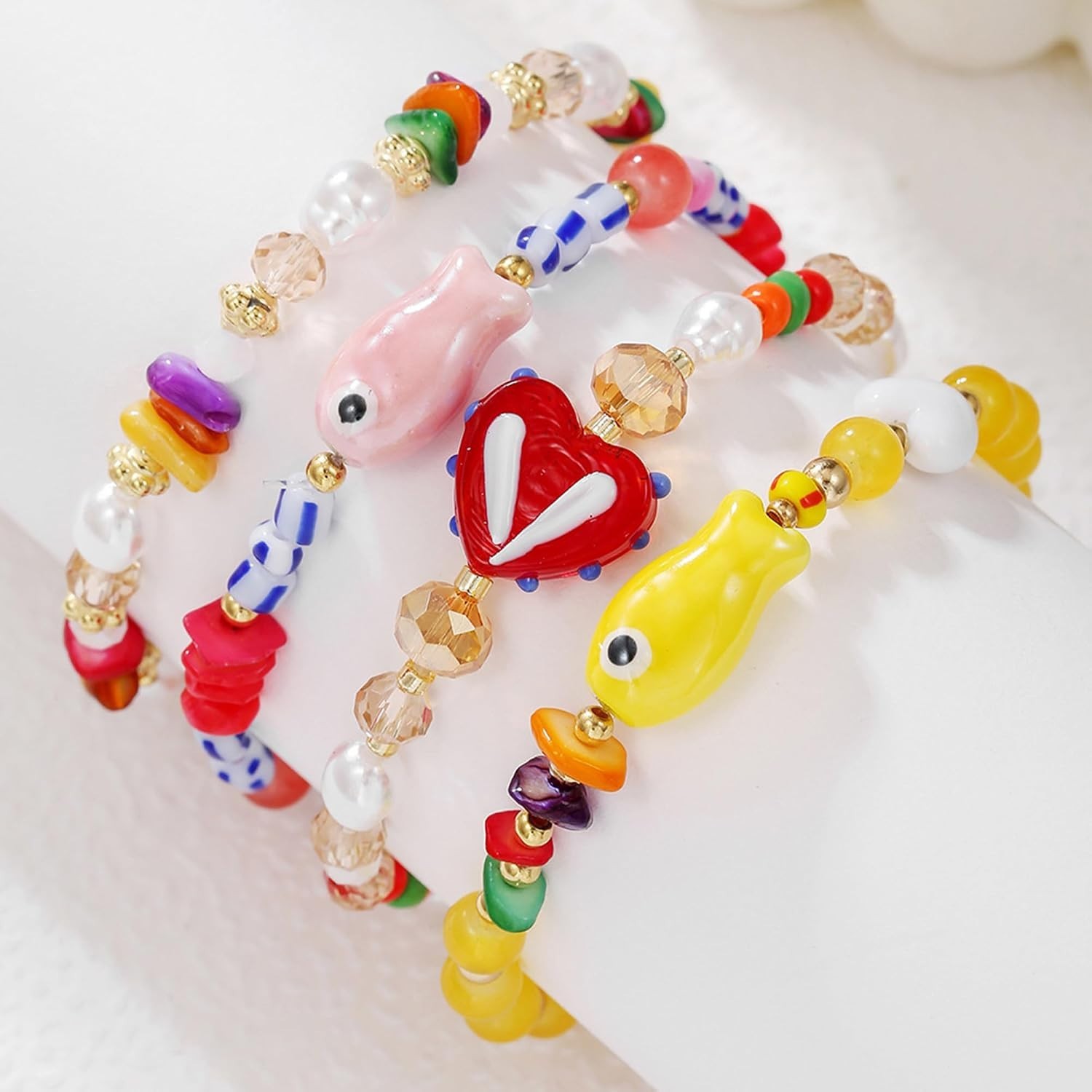 Ocean-themed Stretch Bracelet Set – Perfect Accessory for Tropical Getaways