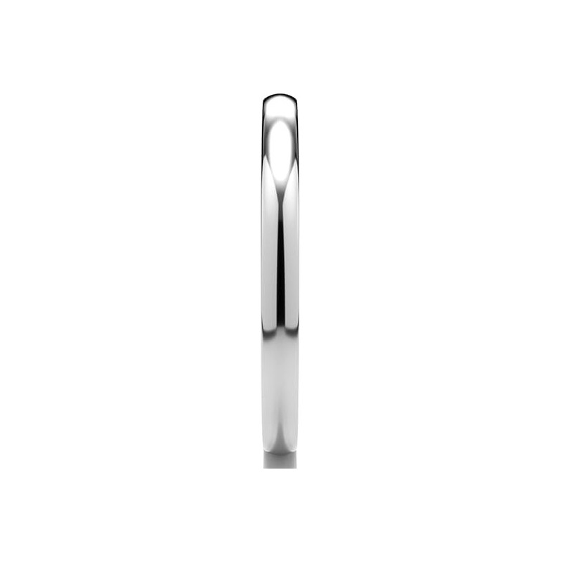Solid Stainless Steel Plain Thin Ring 2mm Silver Polished Band Sizes 6 to 10 USA