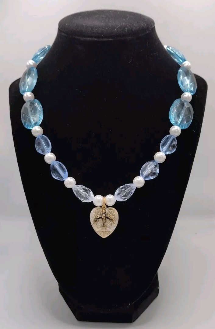 Ocean Blue Heart Necklace Design By Creative Strickland