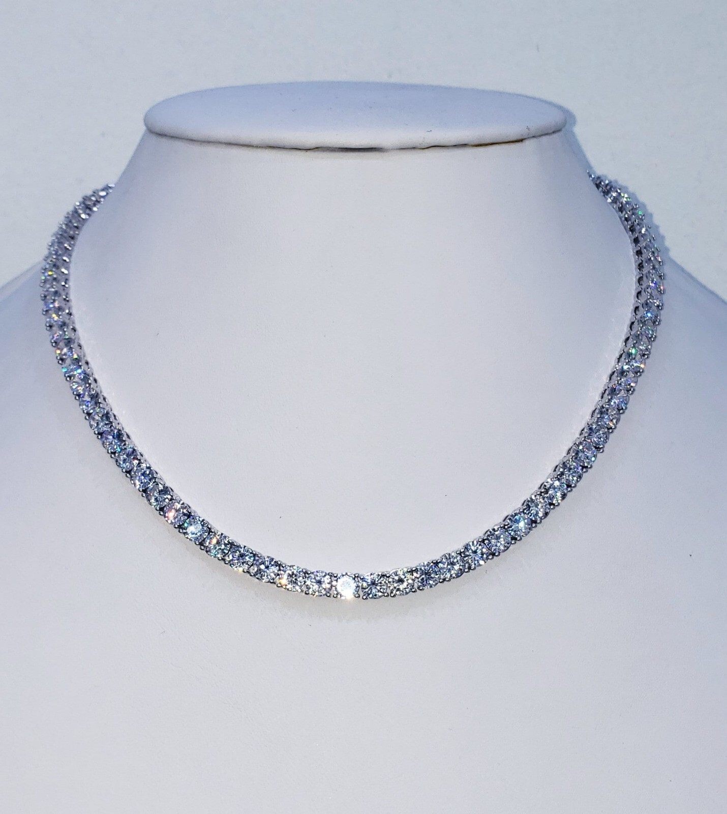 5mm vvs1 clarity Crystal’s Tennis chain 14 kt Gold & white gold finish