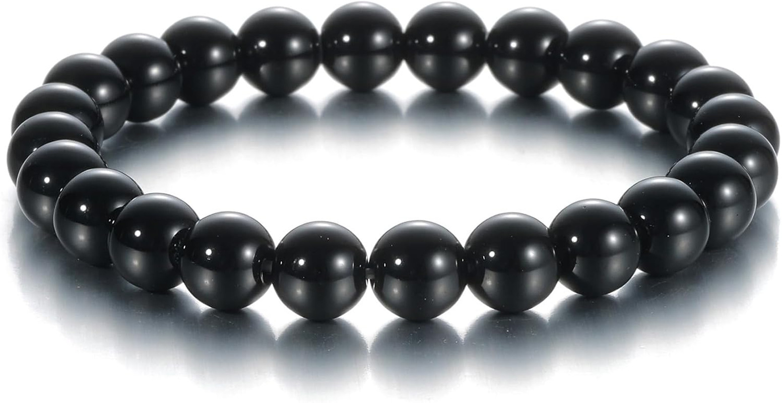 Womens Crystal Beaded Bracelets for Women Men Protective Energy Bracelet Natural