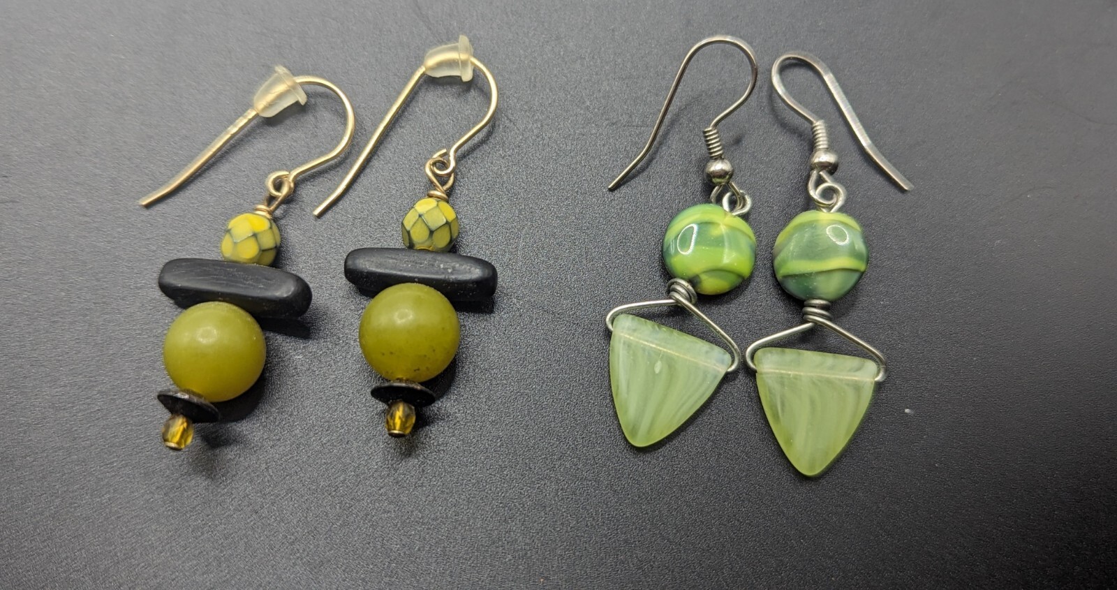 Two Pretty Pairs Of Dangle Earrings