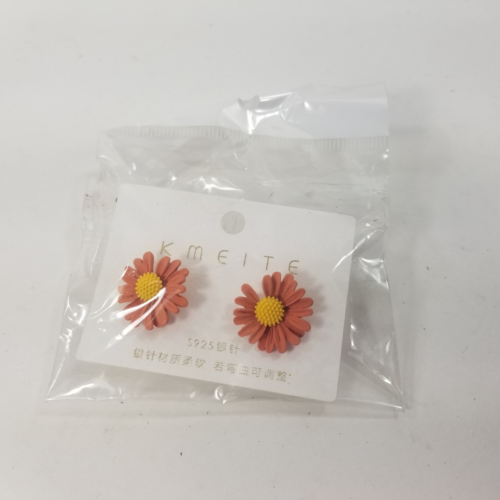 Flower Earrings Yellow orange Boho