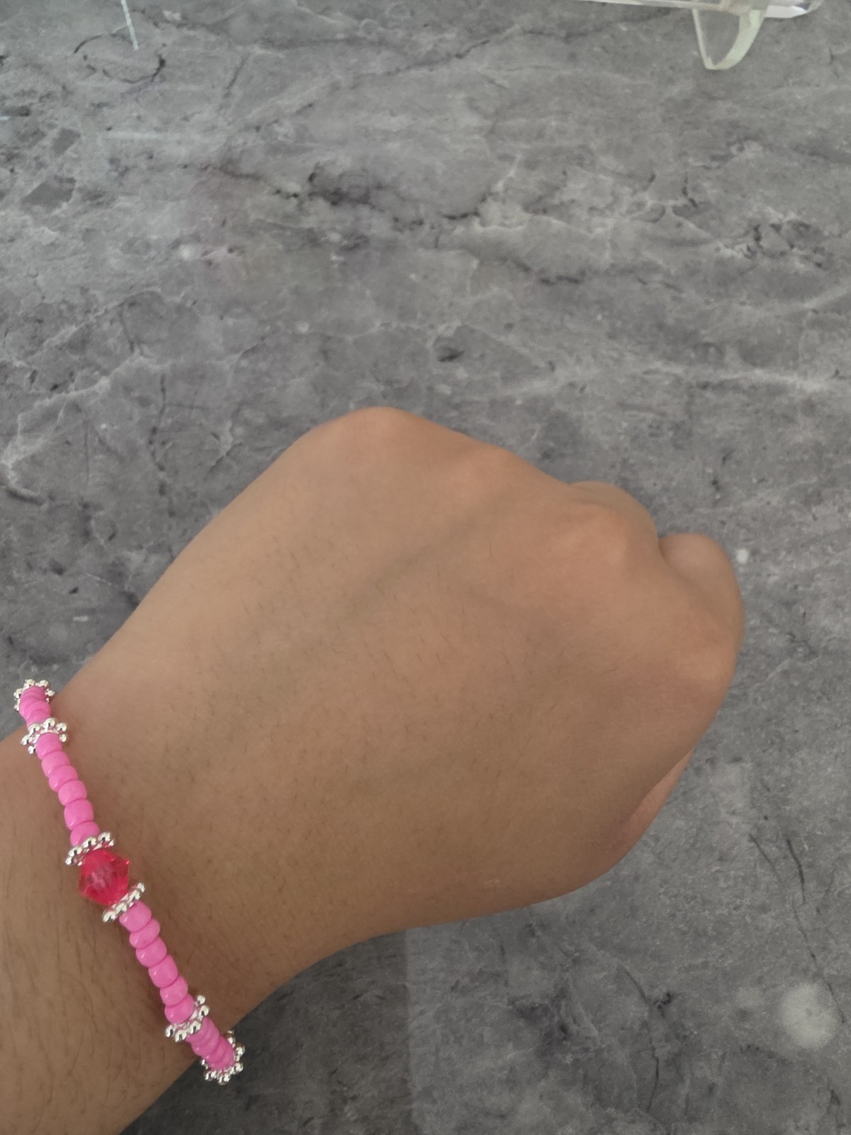 Handmade|Seed Beaded Bracelet | Stretch |Pink | Uk based