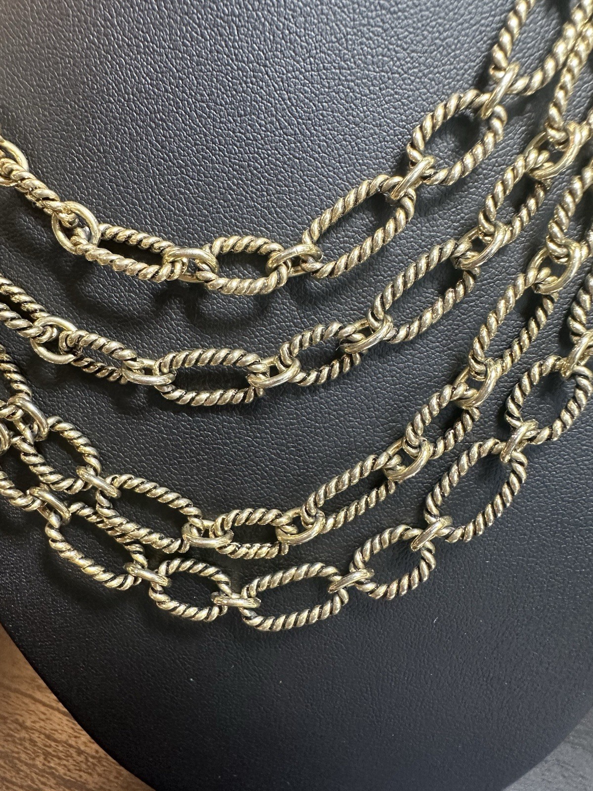NEW Premier Designs Savannah Necklace Four Strand $49 Gold Tone Link