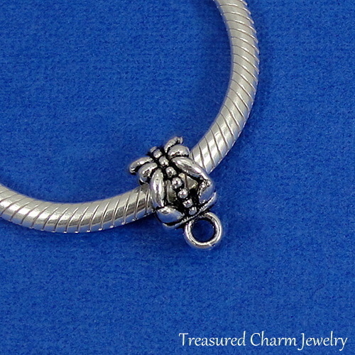 Silver Plated European Dangle Charm Adapter Bead – Bail – Charm Holder