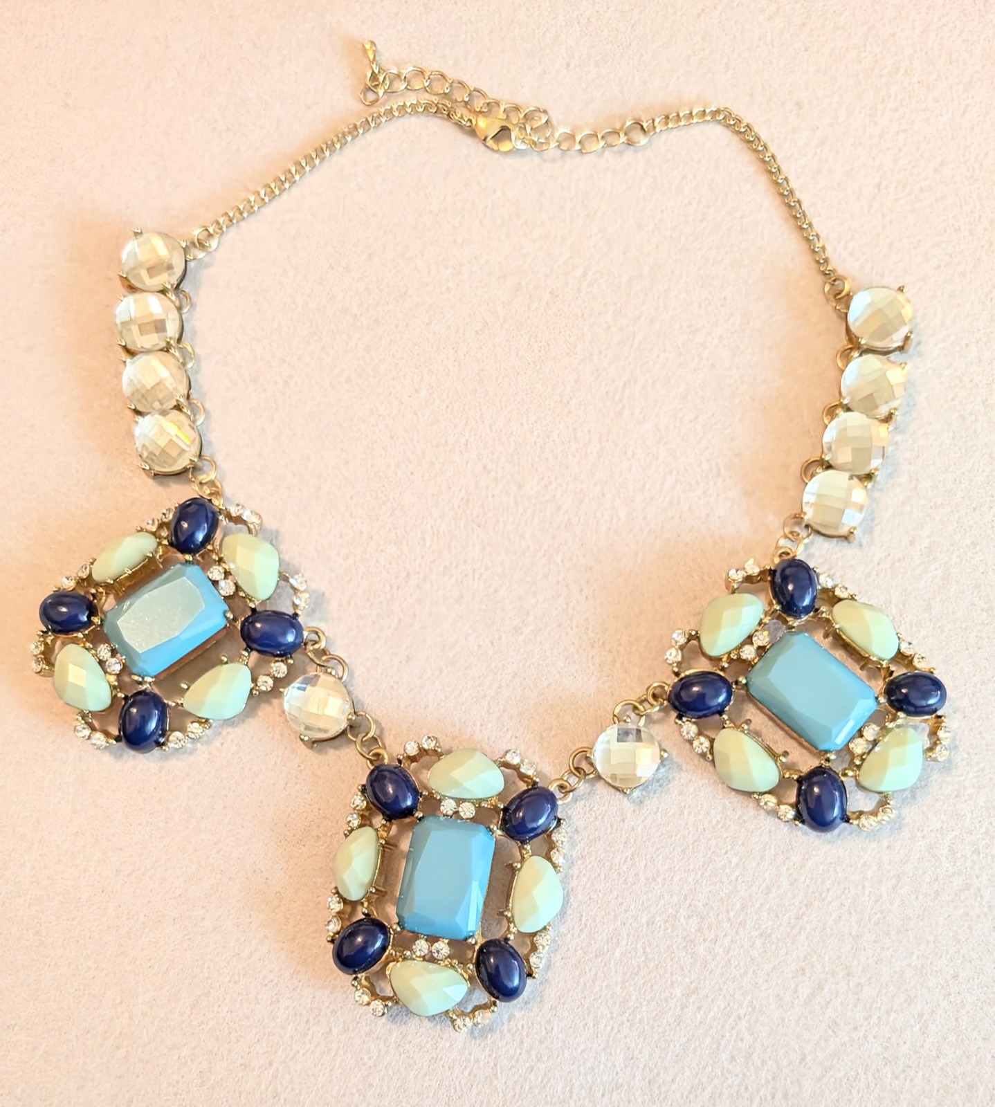 Beautiful Statement Necklace. Blue Formal Casual Fun Date Night Homecoming …