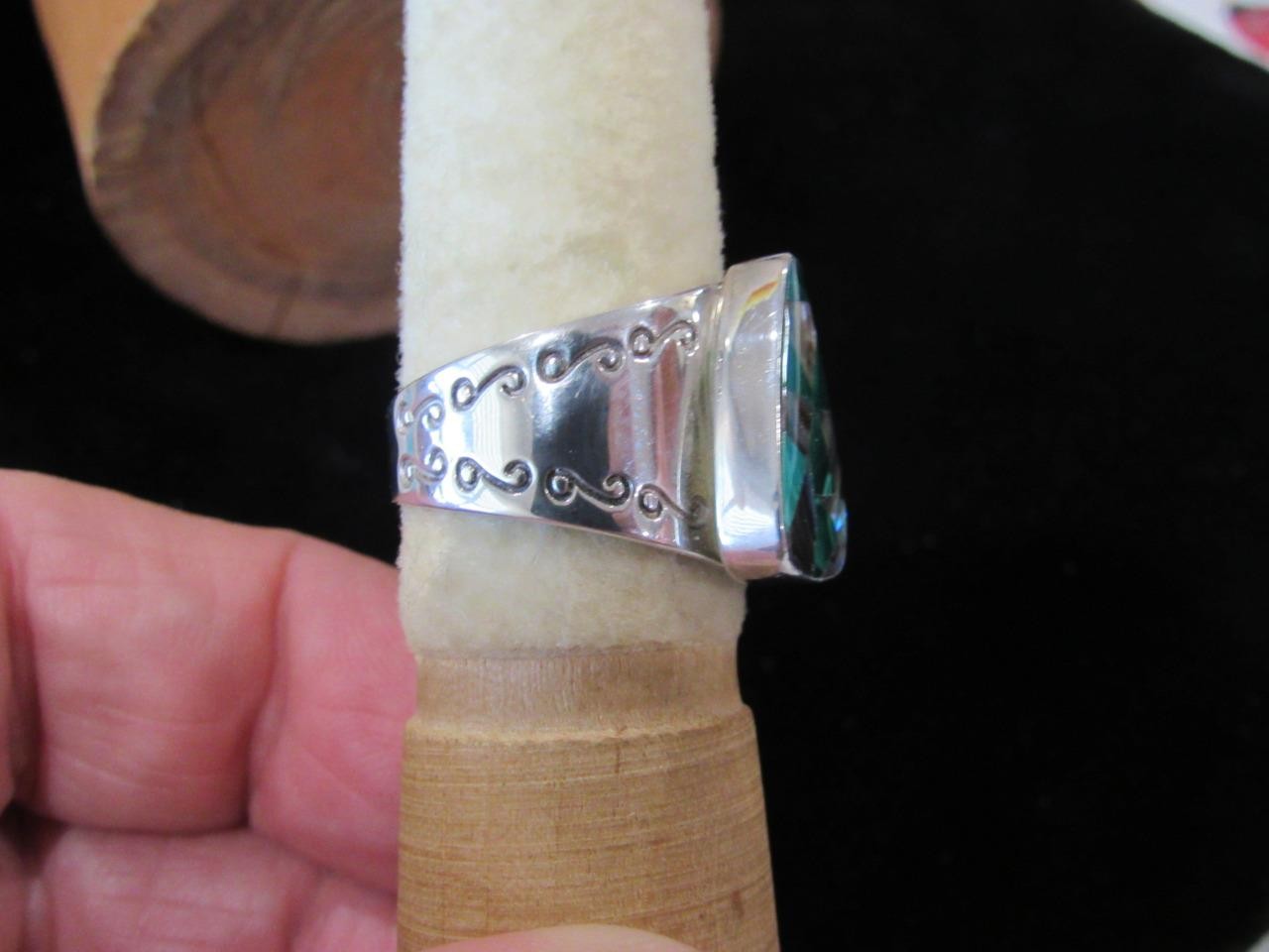 Jay King DTR Solid Sterling Silver Mosaic Ring – Size 10 – Weighs 8.0 Grams