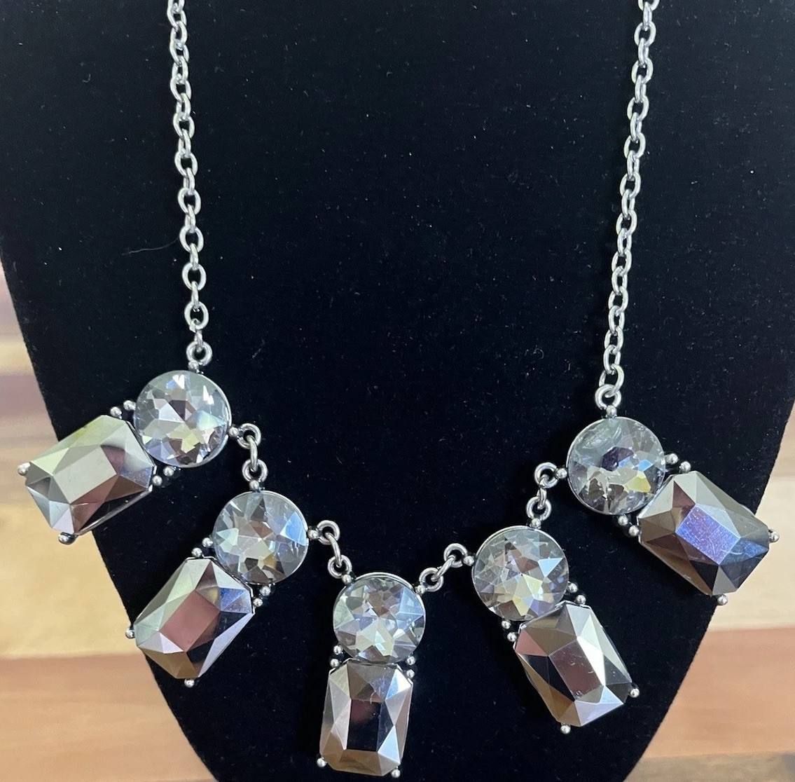 Paparazzi Statement Necklace And Earrings Set Smoky Stones Reflective NEW