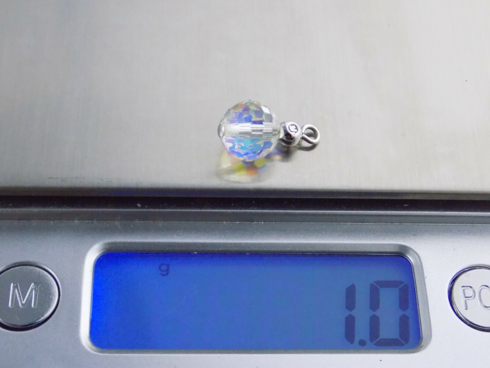 Swarovski Branded Crystal Charm Faceted Bead Iridescent Finish 7.8mm