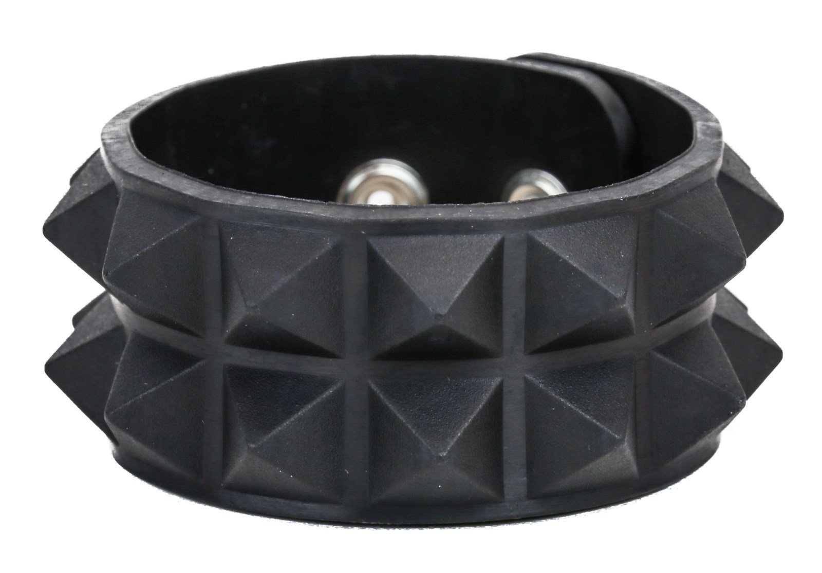 Silicone Rubber Two Row Stud Bracelet Glow In The Dark Punk Goth 6 Color