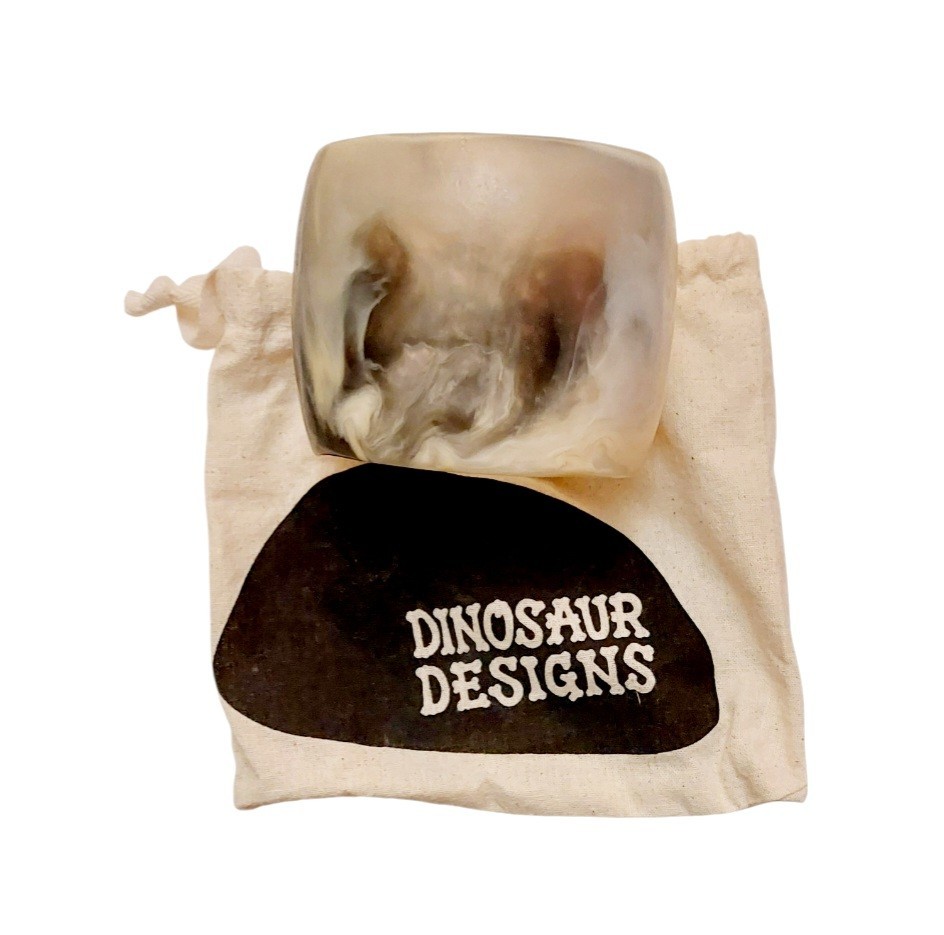 Dinosaur Designs bangle wide bracelet cream swirl Resin Jewellery Authen 22 cm