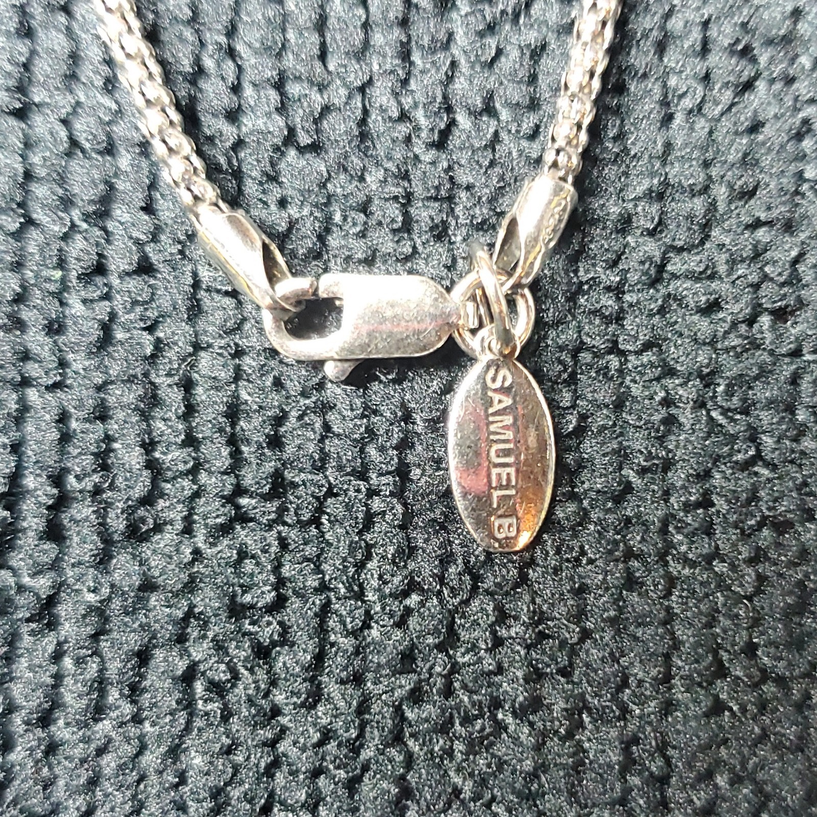 Samuel B. 925 Sterling Silver Woven Chain Necklace 18″ Bali Indonesia