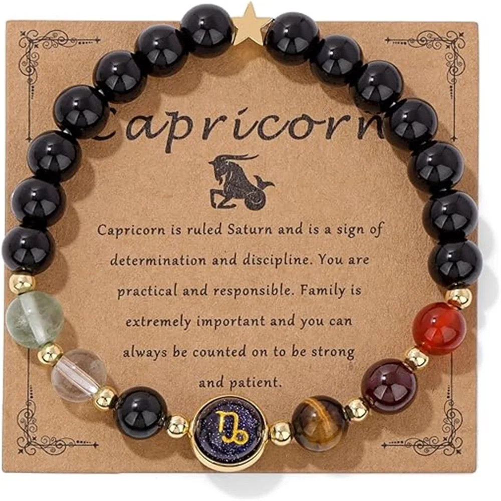 Zodiac Constellation Bracelet Aries Pisces Gifts for Women Men Astrology Jewelry