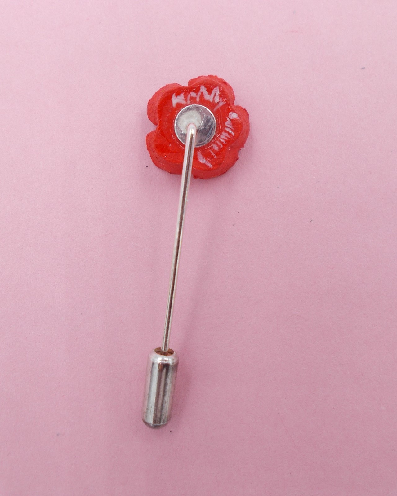 Tiny RED POPPY Lapel Flower Commemorative Remembrance Flower HAND PAINTED