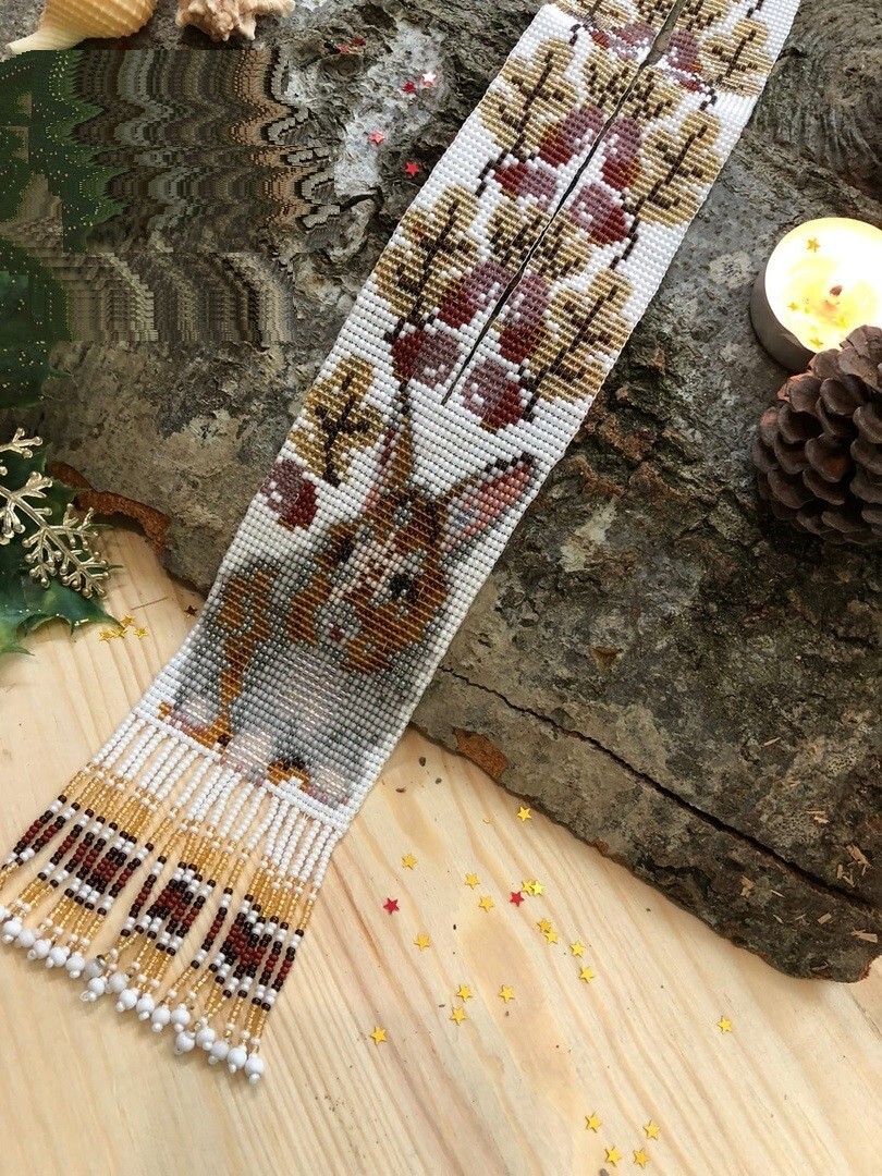 Handmade Necklace Seed Bead Boho American Style Nativ Beaded Multi Strand
