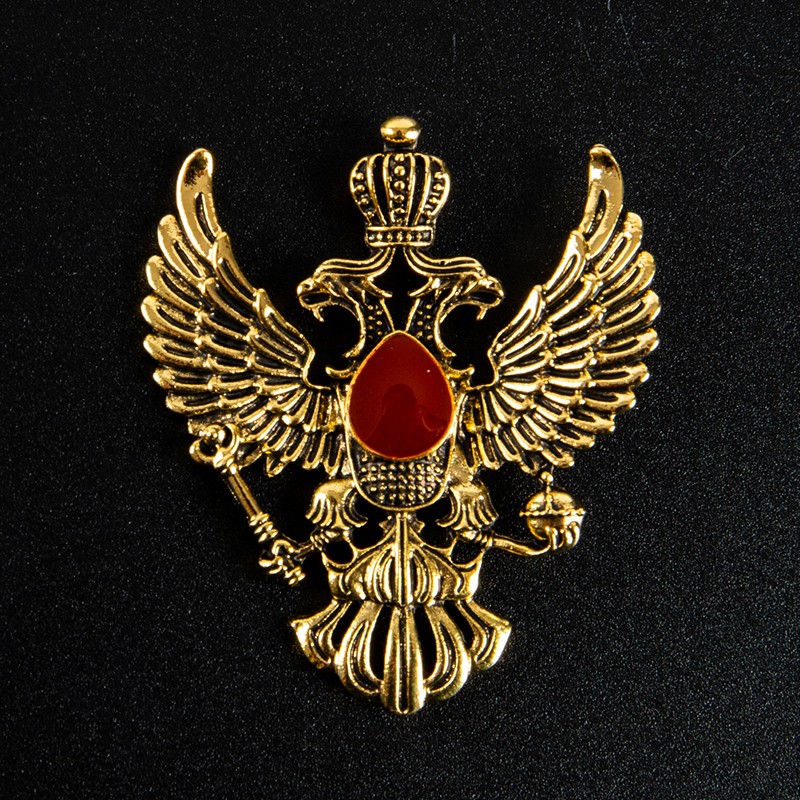 Retro Wing Metal Pin Vintage Eagle Badge Brooch Crown Lapel Pin Men Access JL