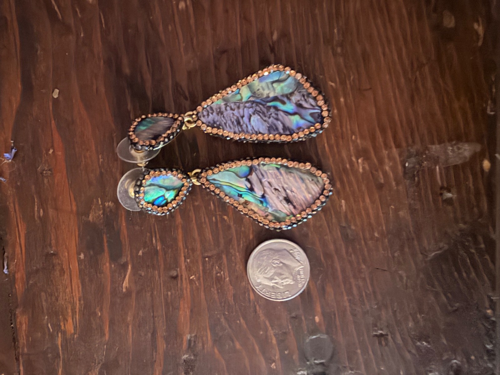abalone shell dangle earrings