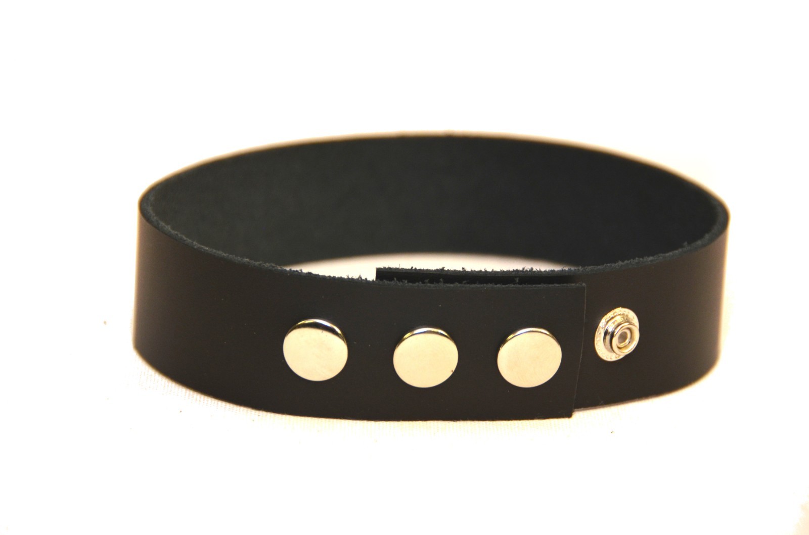 1″ Wide Genuine Leather Arm Band Single Row Fetish BDSM Freddy Queen