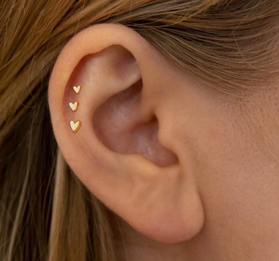 Titanium Threadless Flat Back Studs: Perfect Tiny Earrings Set – 20G/18G/16G