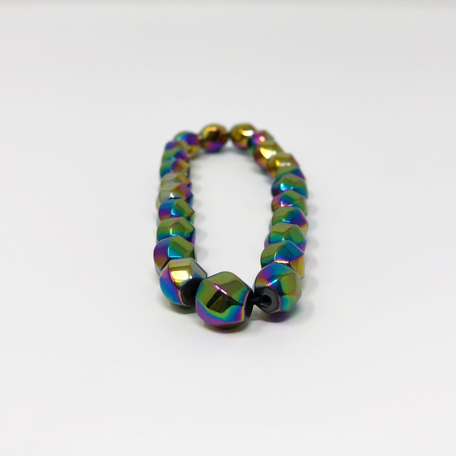 Electroplated Hematite Non-Magnetic Bracelet Unisex Adjustable Size X4