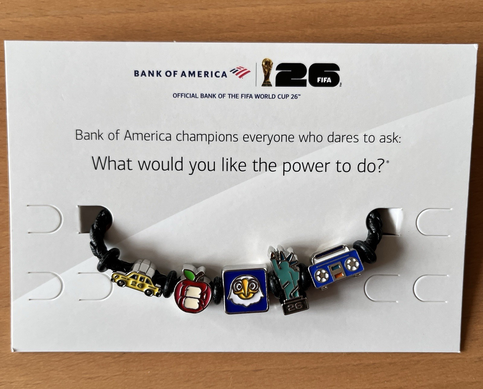 Bank Of America FIFA World Cup 2026 Charm Bracelet NYC Unique Charms Size Small