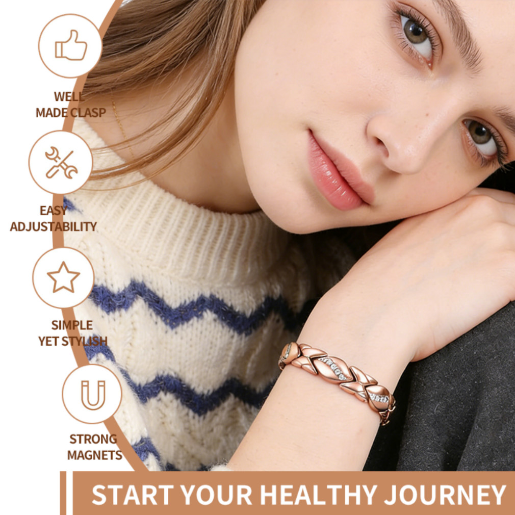 Pure Copper Bracelet 3000 Gauss Magnetic Therapy Strong Healing 8.5In US