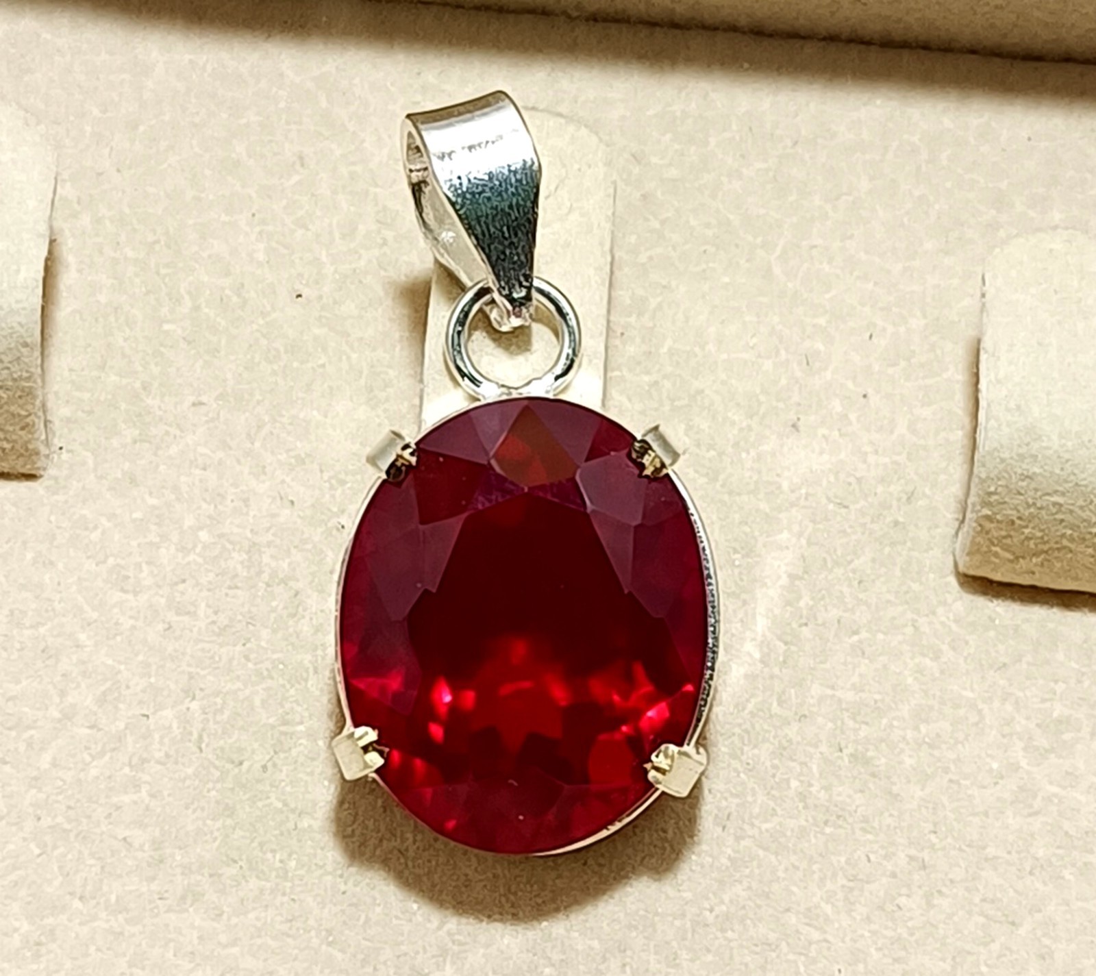 EGL Certified 40.60 Ct Natural RUBY 925 Solid Silver Pendant Loose Gemstone