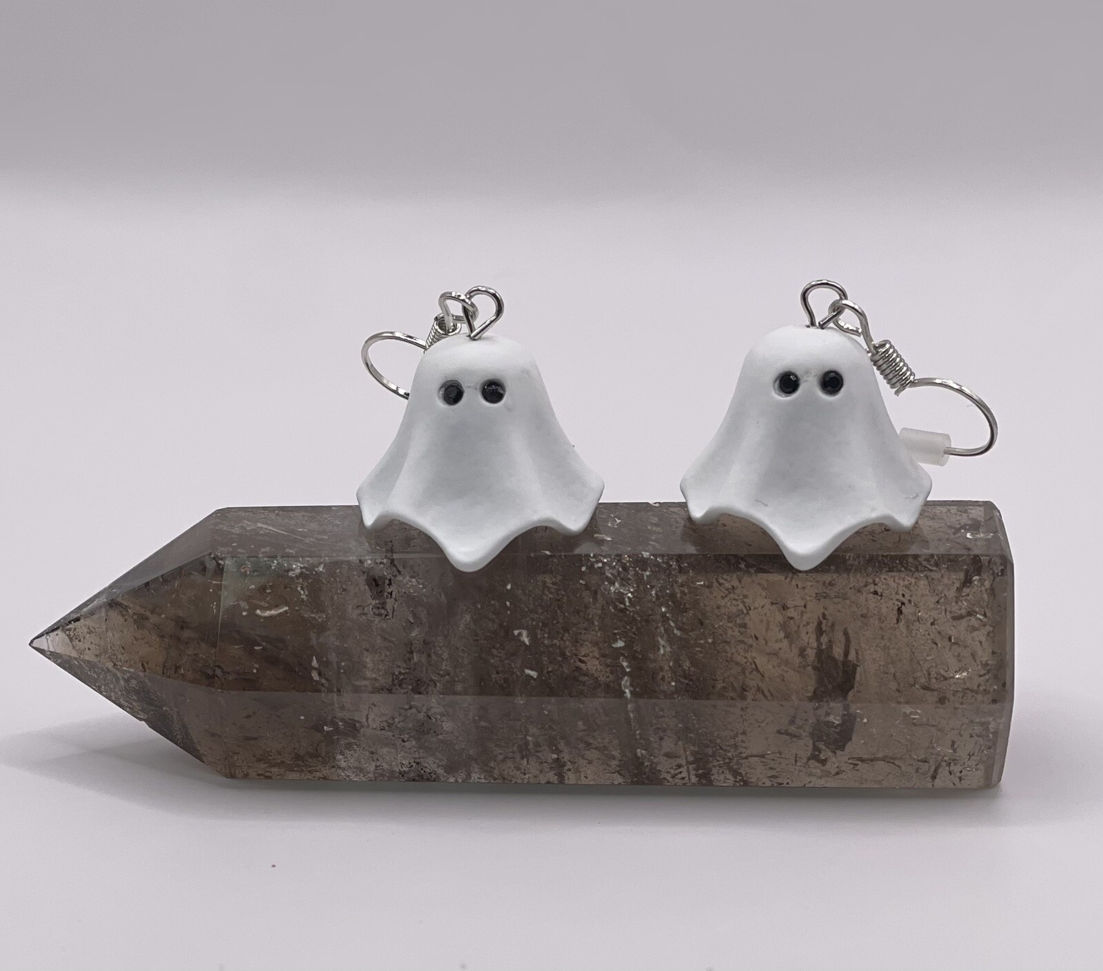 Spooky White Ghost Dangle Earrings