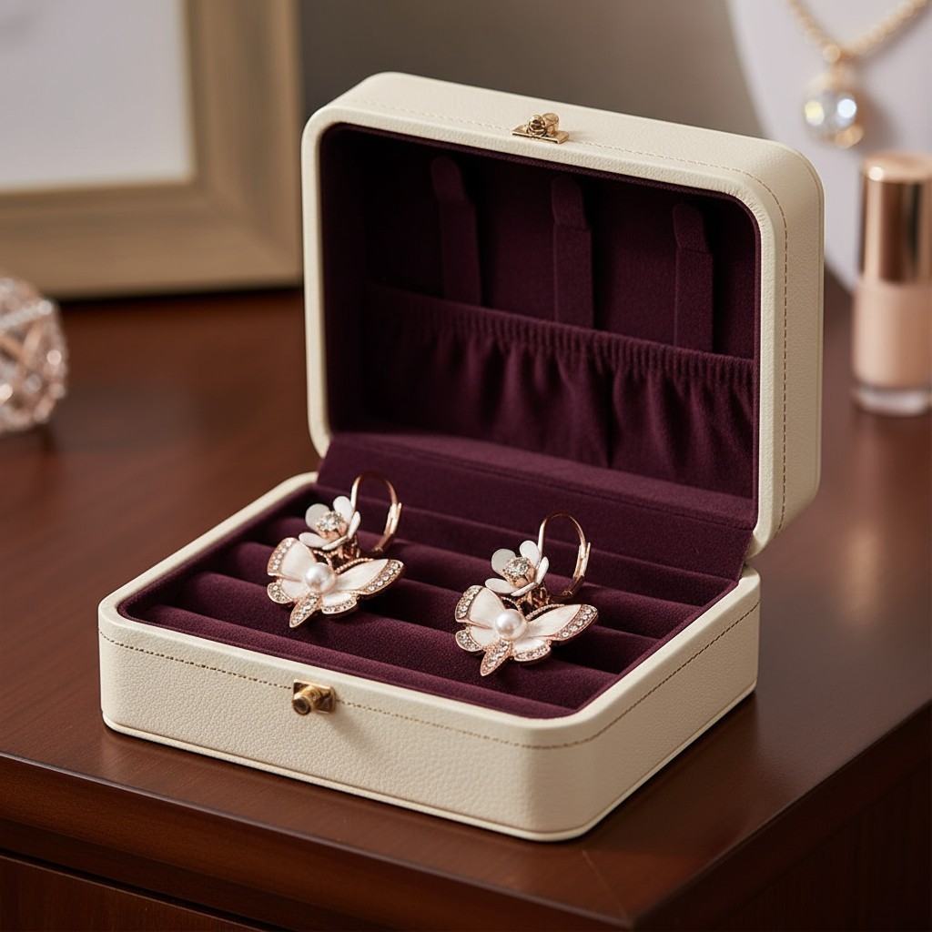 Betsey Johnson Rose Gold Butterfly Drop Earrings | Perfect Gift for Her