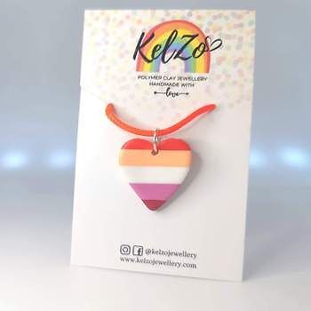 Lesbian Pride Heart Necklace – KelZo Jewellery