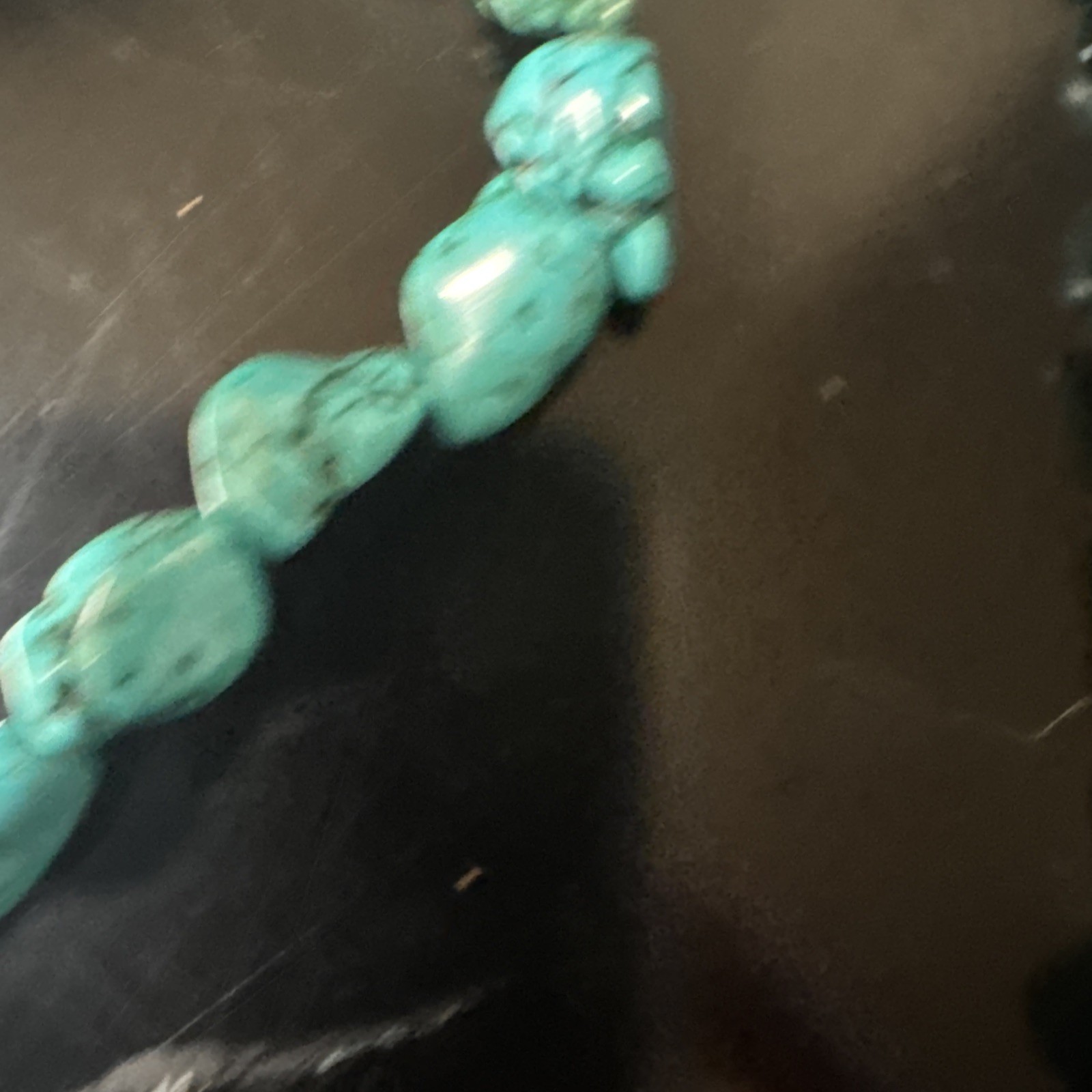 Block Turquoise Tie Back Necklace