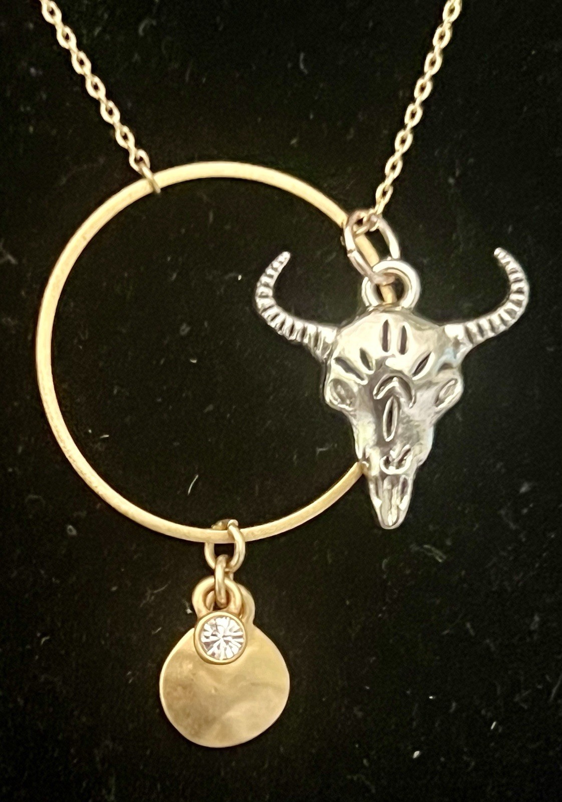 Bull Head Pendant Gold Chain Necklace