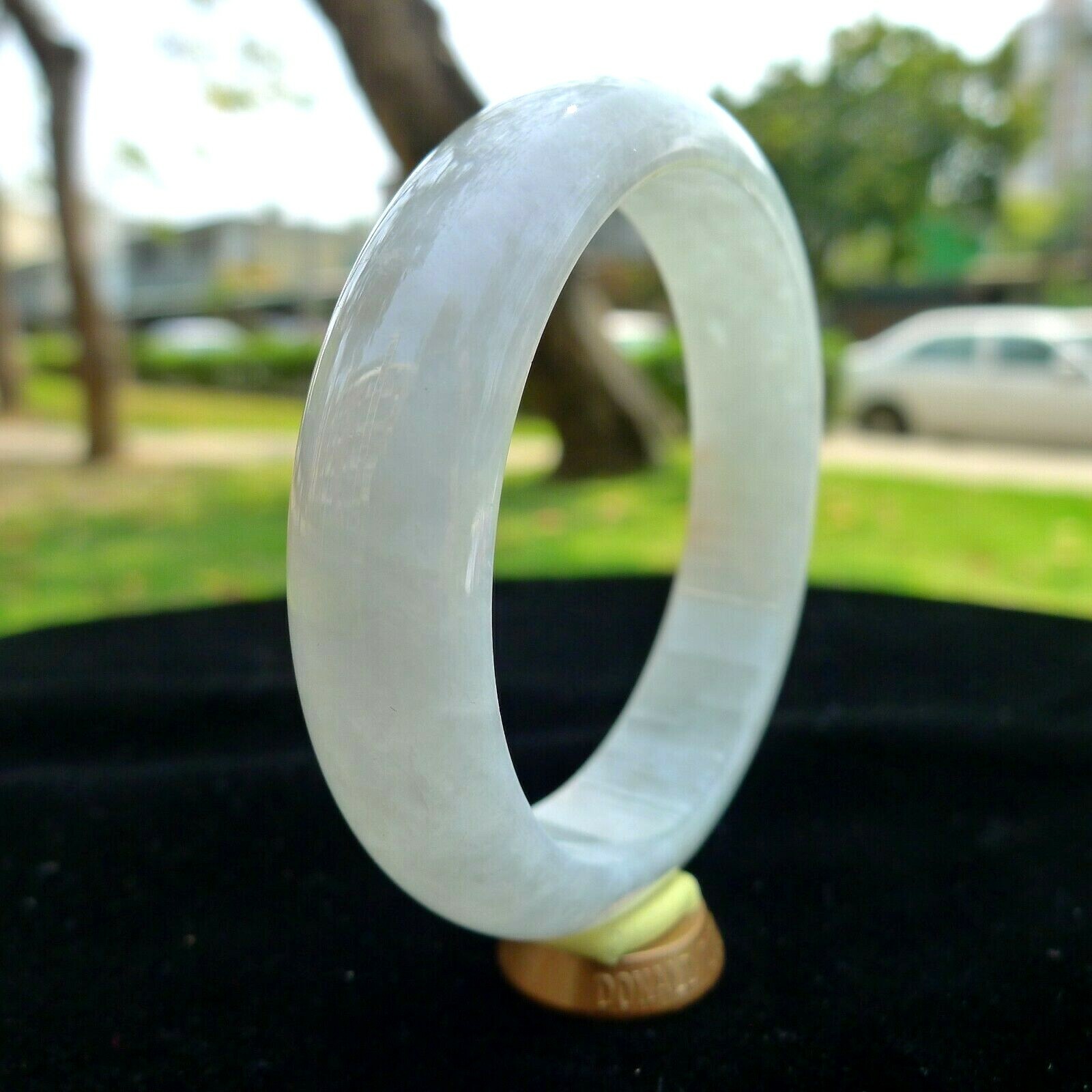 【JadeiteBird】53mm Certified 100% Natural Grade A Jadeite Jade Bangle Bracelet