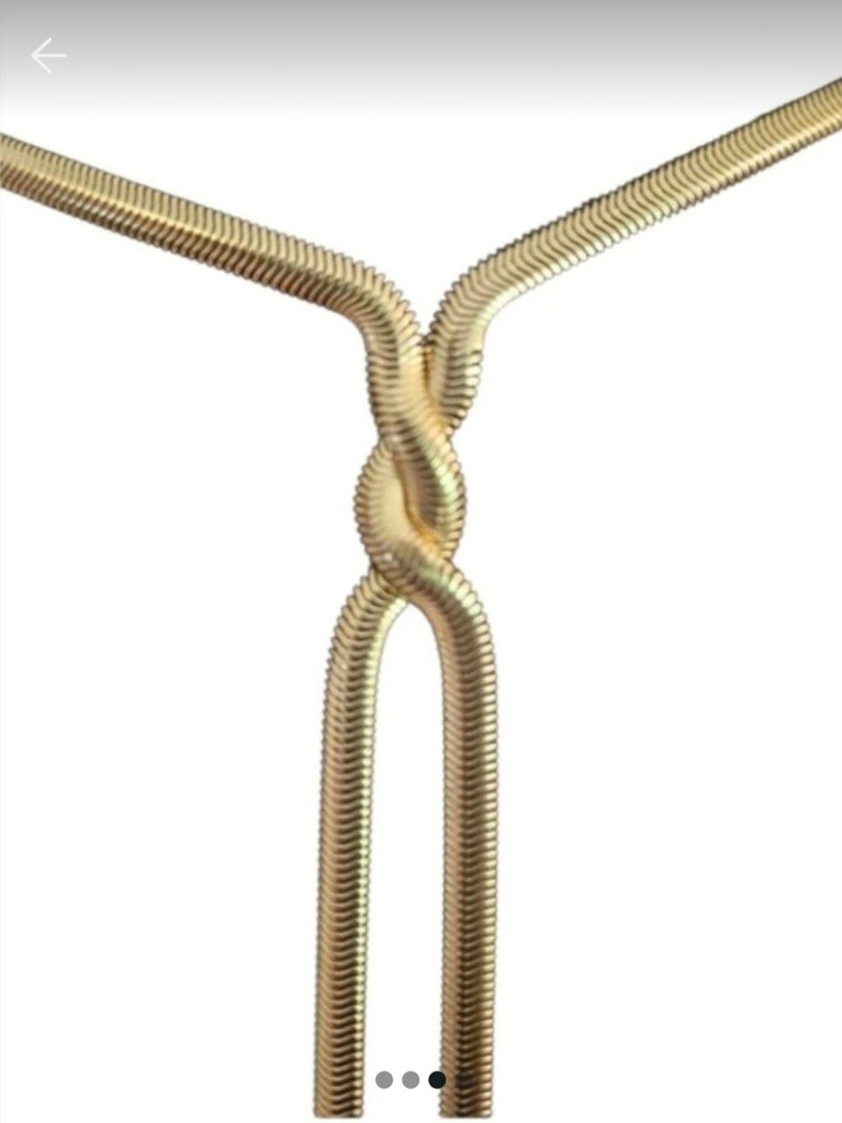 Gold-Tone Knot Lariat Necklace
